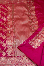 Gulabi Banarasi Kadhua Silk Saree