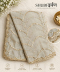 The Stellar Grey Embroidered Saree with Sequin Border